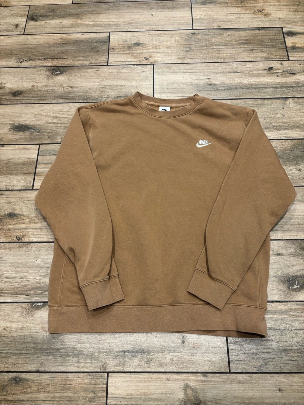 Nike Light Brown Lightweight Crewneck Sweatshirt Size L